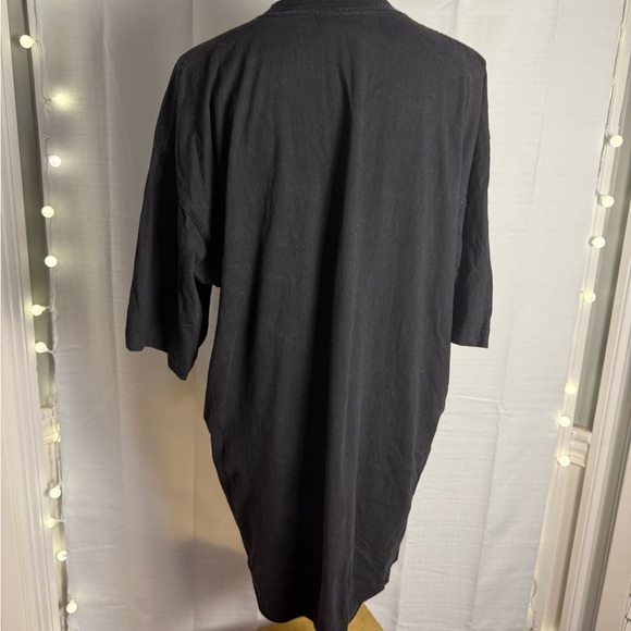 Black and Red Short Sleeve Tee with Vibrant Headdress Design - Picture 3 of 8